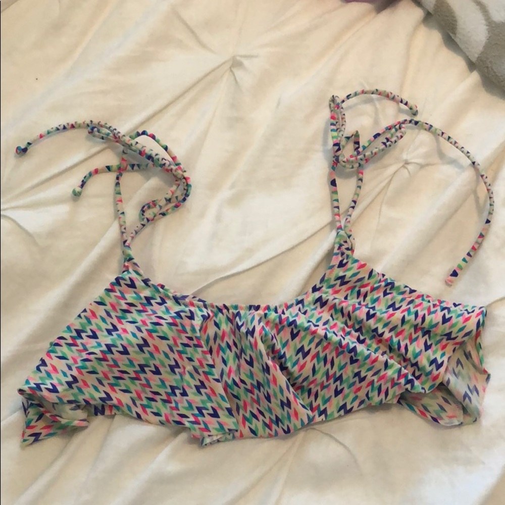 Pink multicolor swim top